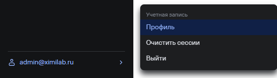 Кнопка «Профиль»